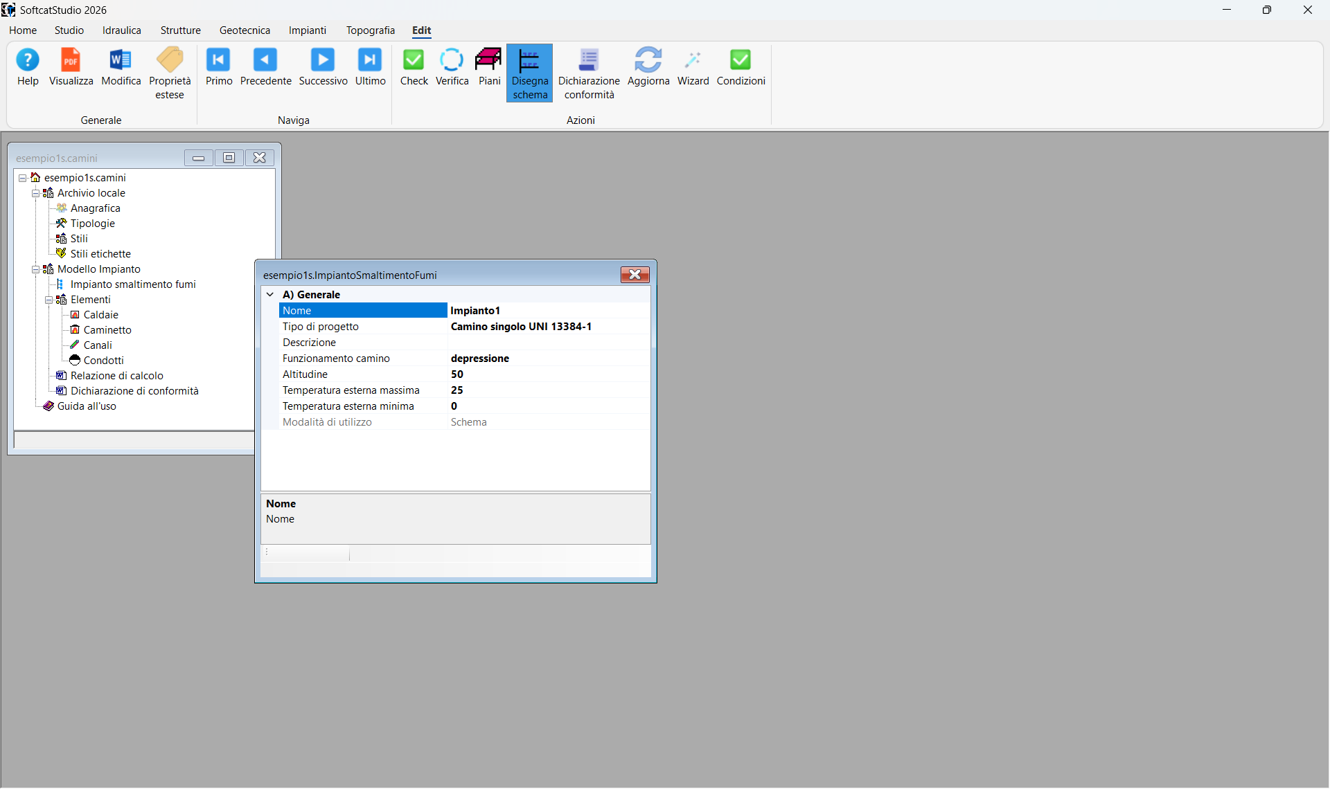 Camini software canne fumarie SofTCat per progetto e verifica
