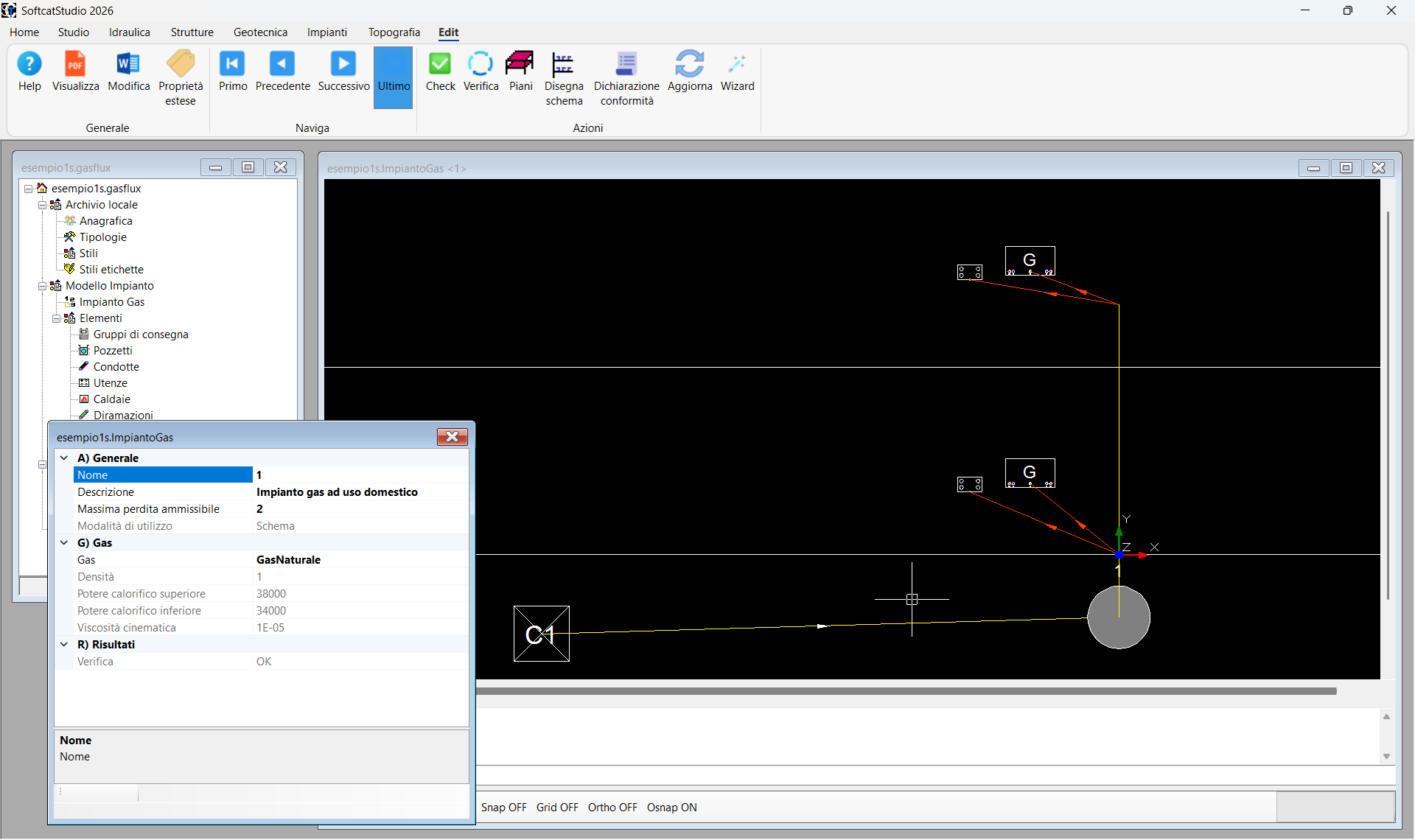 GasFlux software impianti gas SofTCat in bassa pressione