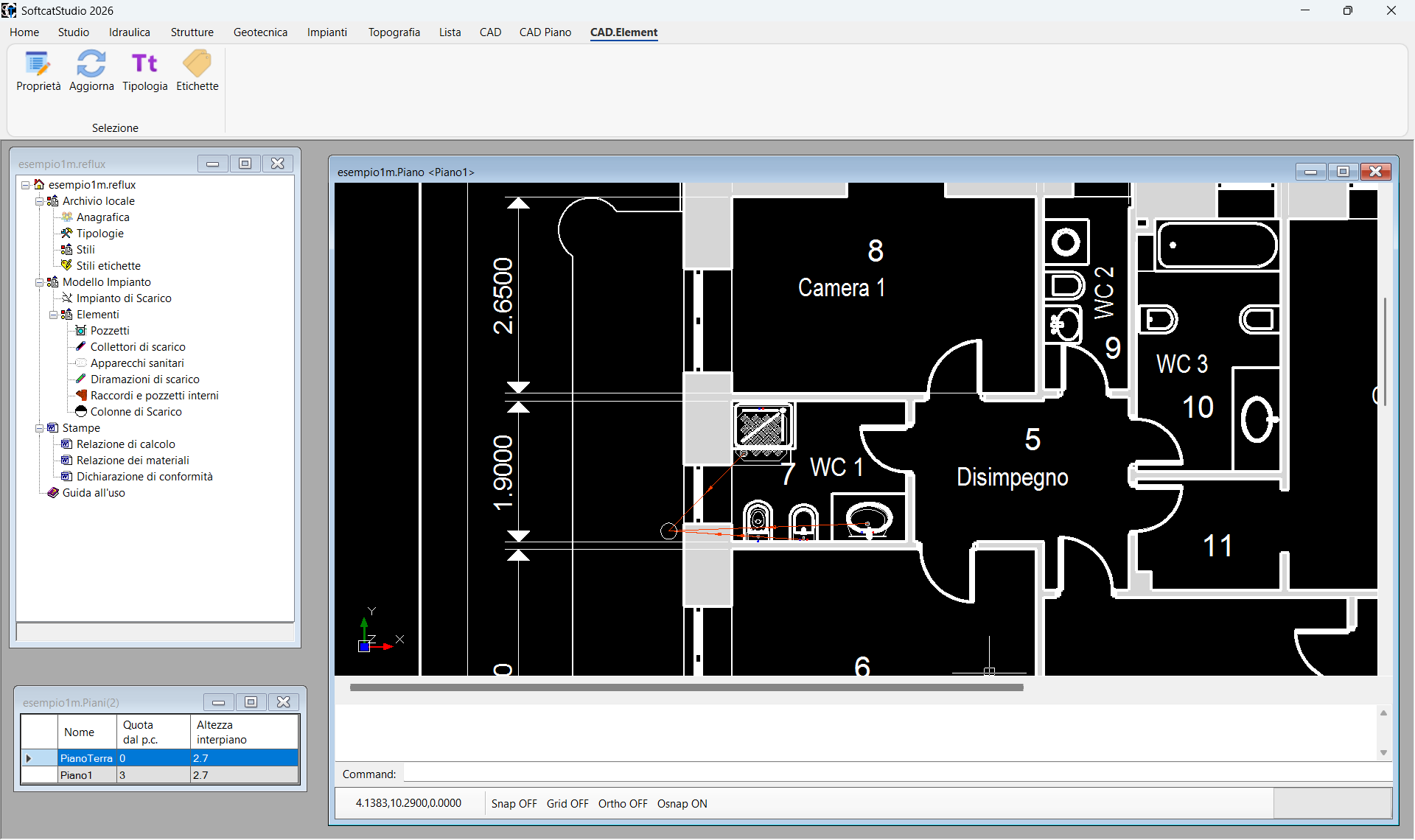 Reflux software scarico acque reflue per progetto e verifica impianti