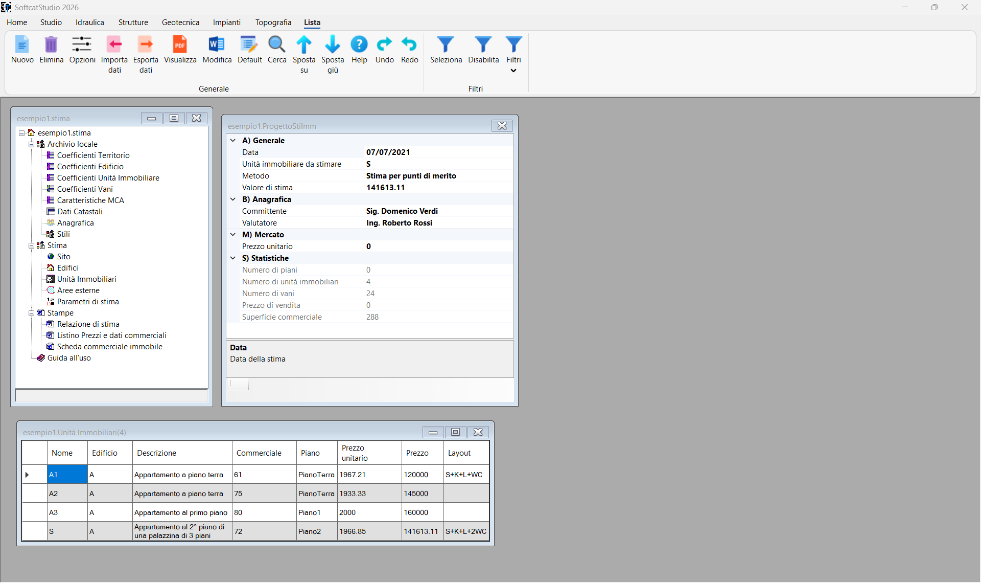 Stime software stime immobiliari SofTCat con metodo MCA