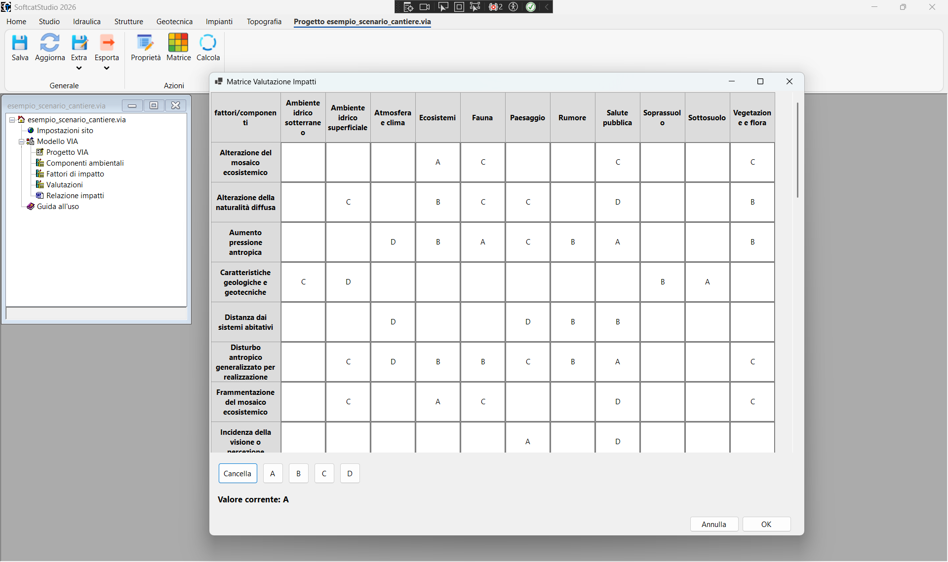 VIA software valutazione impatto ambientale con analisi multicriterio